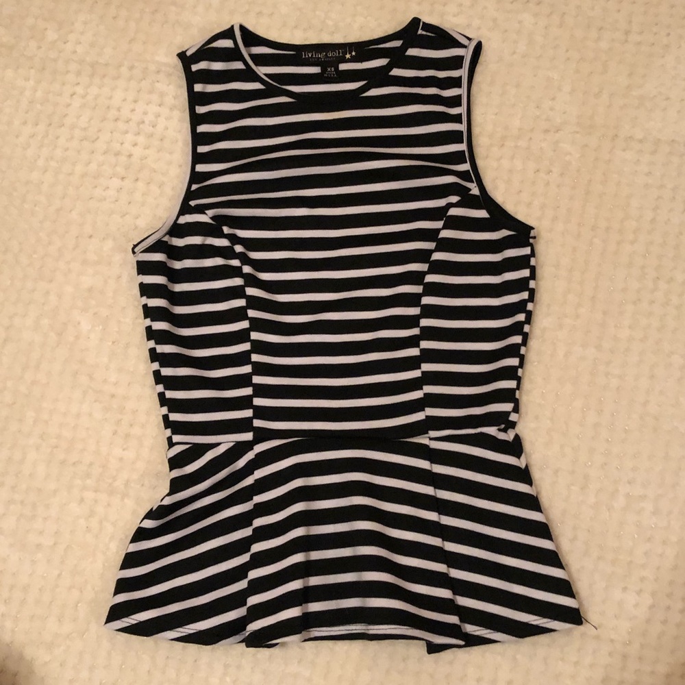 Living Doll | Striped Hourglass Striped Blouse